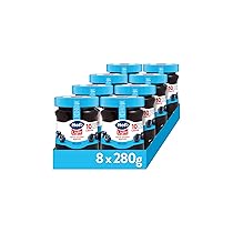 Hero Light Confettura di Mirtilli light, 8 vasetti da 280 gr, marmellata e confettura extra, frutta di alta qualità, senza conservanti e senza coloranti, pochissime calorie per porzione