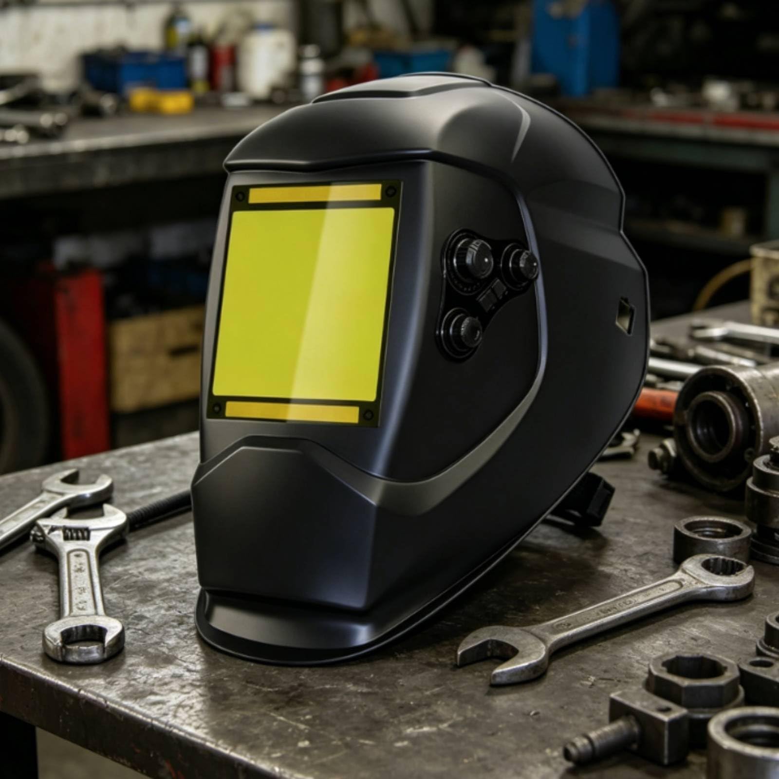predolo Maschera Saldatura Solare Accensione Automatica Maschera Autoscurante Solare tonalità Regolabile Attrezzatura di Protezione per Saldatori, Officina