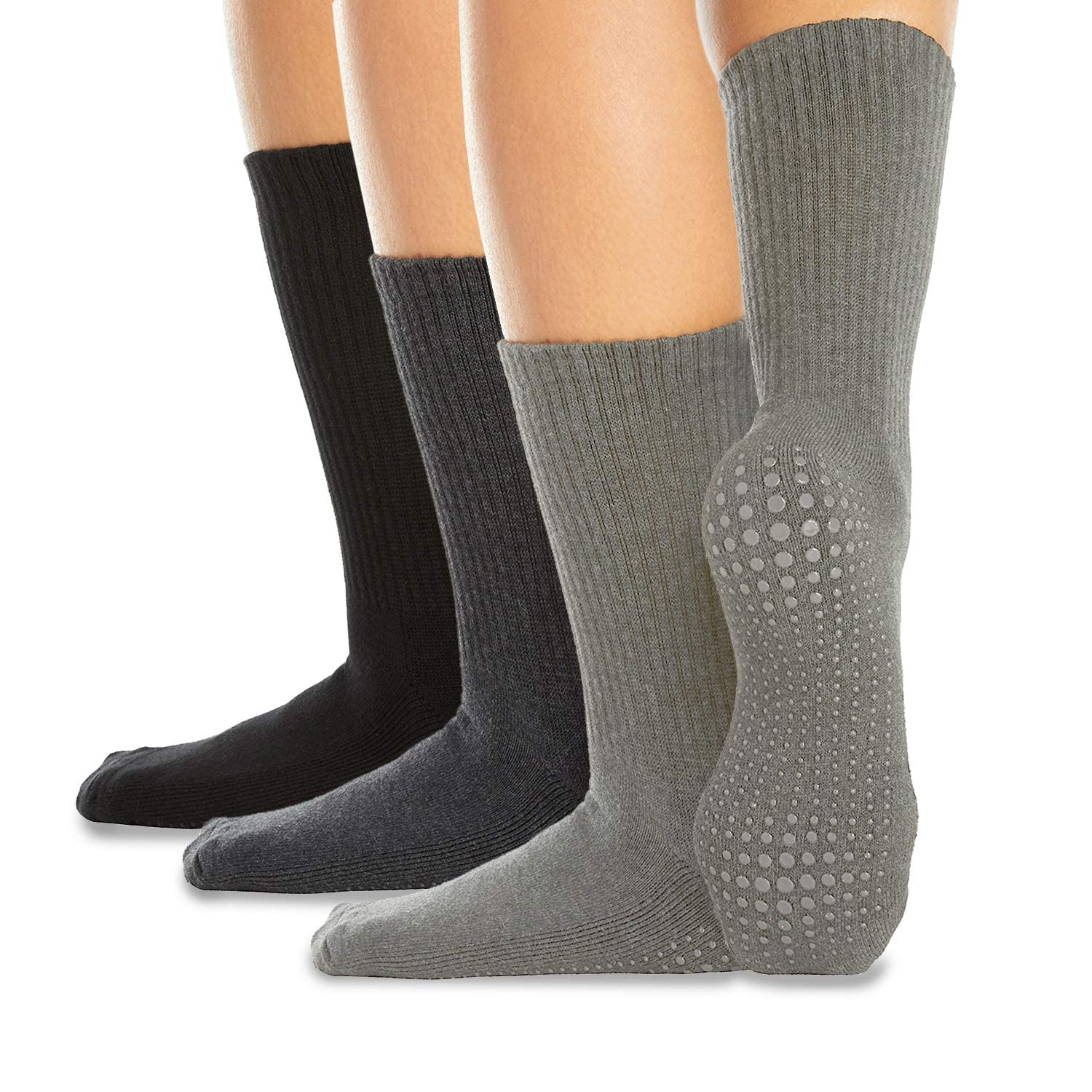 LA ACTIVE Non Slip Yoga Grip Socks - Barre Ballet Pilates Athletic Socks for Men and Women