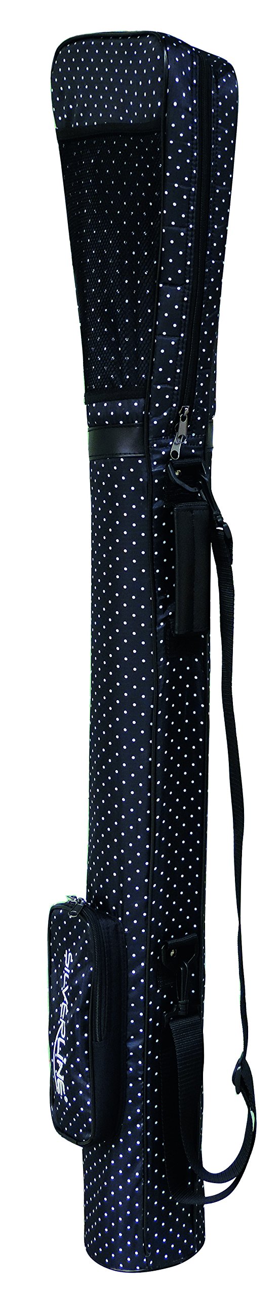 Golftasche/Pencilbag/Reisebag/Rangebag/Pistolbag/Tragebag mit integrierter Schutzhaube und Außentasche in Farbe: Black-White-Point