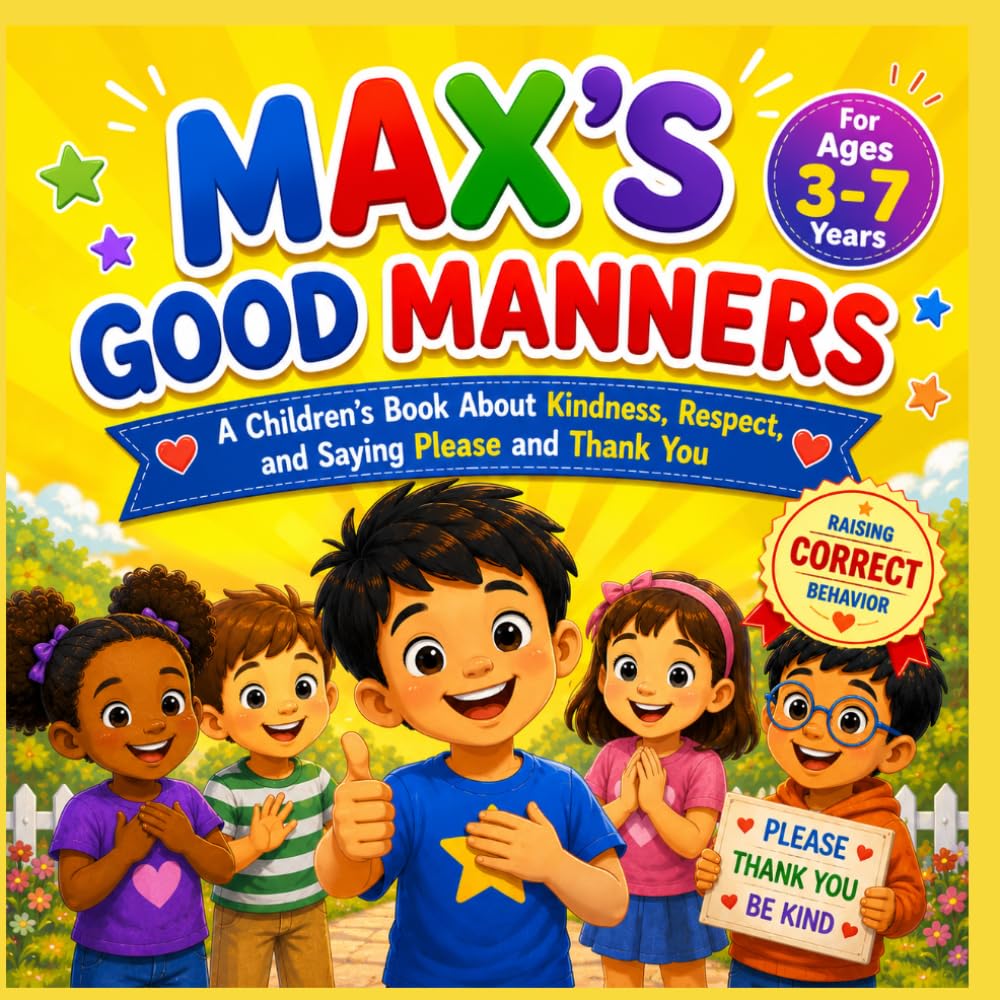 Max Learns Good Manners: A Children's Picture Book About Saying Please, Thank You, Respect, Kindness, and Everyday Manners for Ages 3–7