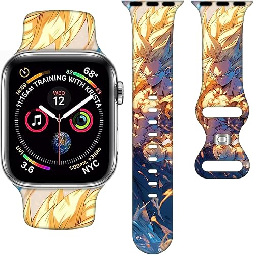 Correa de anime compatible con Apple Watch Band de 1.496 pulgadas1.575 pulgadas1.614 pulgadas1.654 pulgadas1.732 pulgadas1.772 pulgadas, bandas