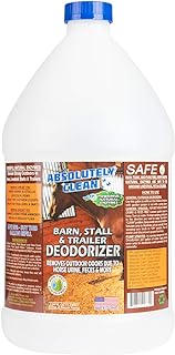 Absolutely Clean Barn, Stall, or Horse Trailer Deodorizer, Natural-Based Cleaning Spray (128oz)