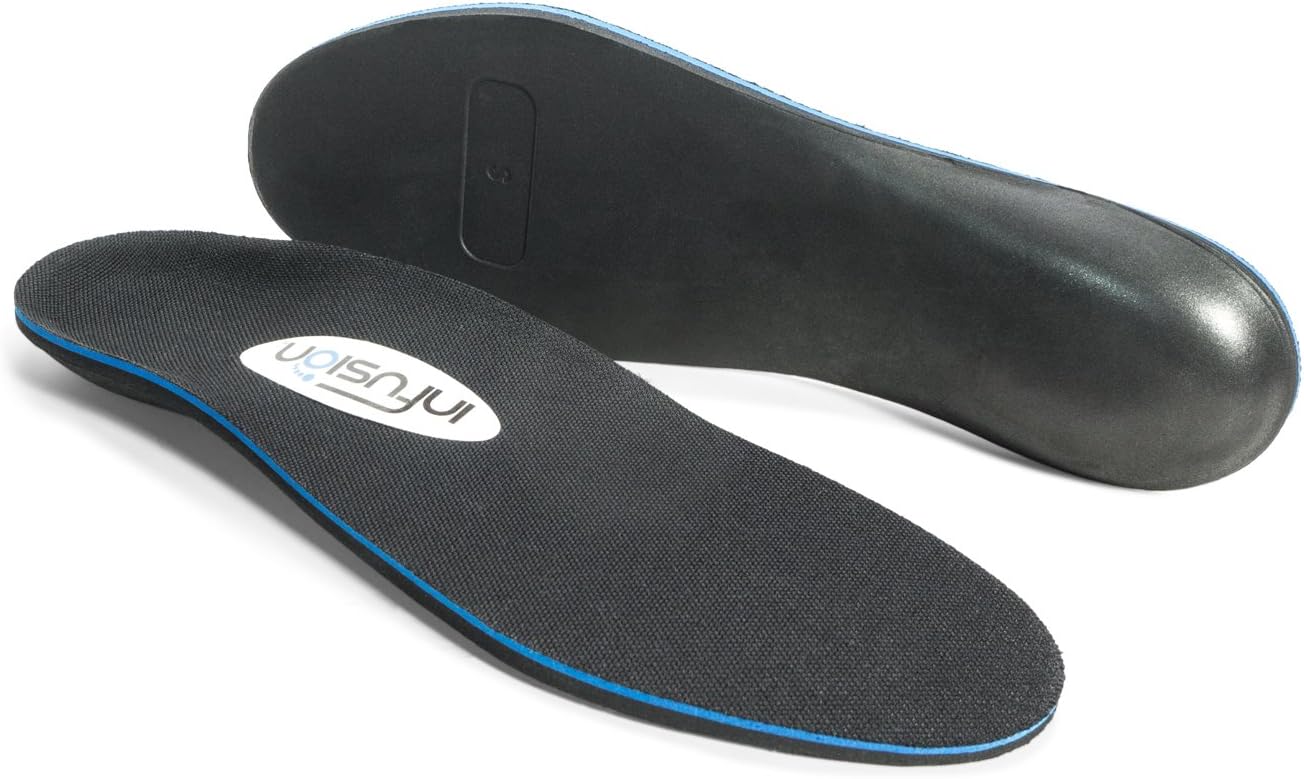 Infusion Shadow Shoe Insole: Accommodative Foot Orthotic for Plantar Fasciitis by Infusion Insoles (Sm: Men's 6-7 | Woman's 8-9)
