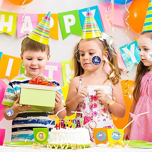 Miniatura 6 de 1000 calcomanías Unico, lindas calcomanías de unicornio, rollo de calcomanías de 1 pulgada, autoadhesivas, calcomanías para manualidades escolares,