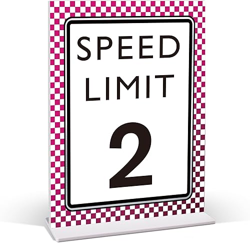 Miniatura 8 de Decoración de cumpleaños de coche de carreras, letrero de límite de velocidad 3, Fast One, decoración de fiesta de cumpleaños de auto de carreras