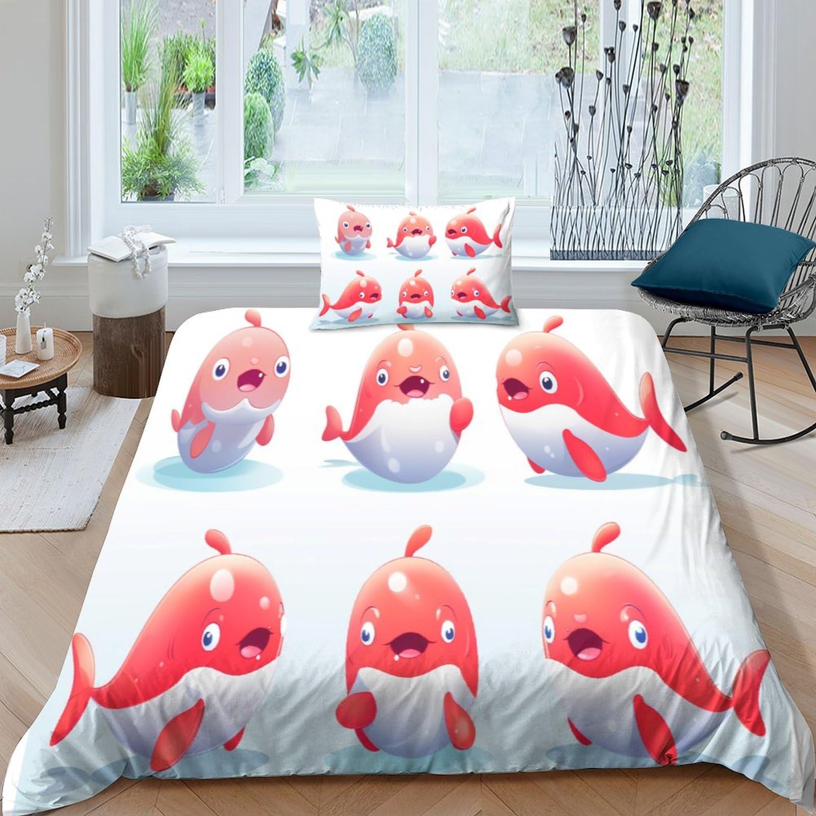 Housse de couette 135x200cm pour décorer une chambre enfant thème océan