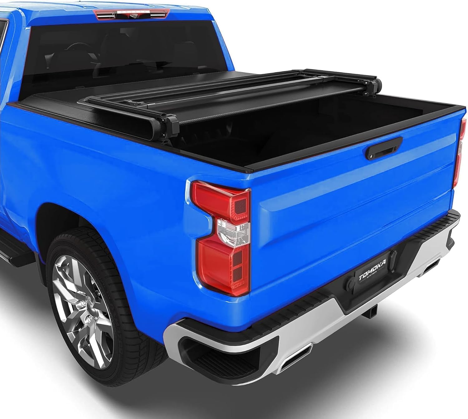 TOMOKA Soft Tri-fold Truck Bed Tonneau Cover Compatible for 5.8 FT 2019-2026 Chevy Silverado GMC Sierra 1500 w/o Multi-Flex Tailgate