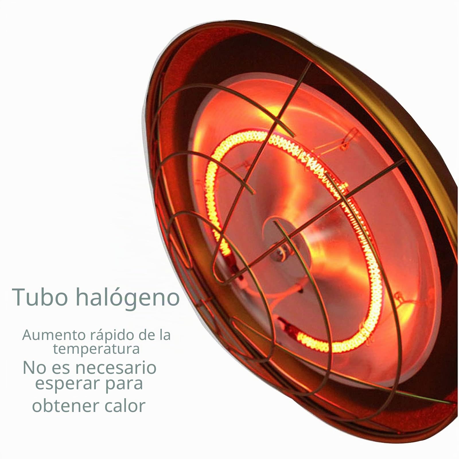 Lampara de Calor para Perros Gatos Gallineros Granja de Cerdos, Lámpara Calentadora Infrarrojos con Dos Temperaturas Ajustables y Lámpara Halógena, Ideal para Su Uso en Granjas y Cría de Animales