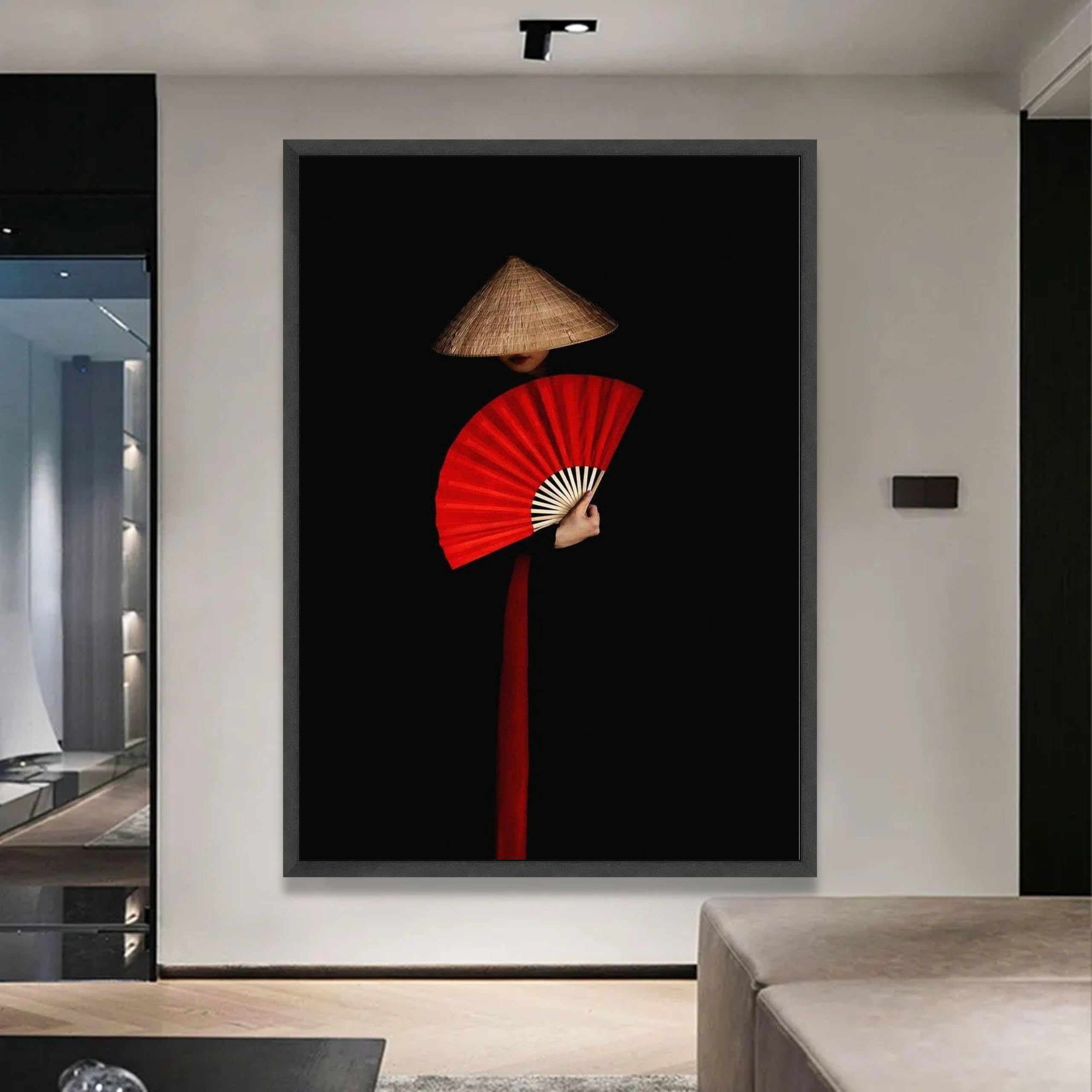 Impression d'art mural minimaliste noire d'exception - 8