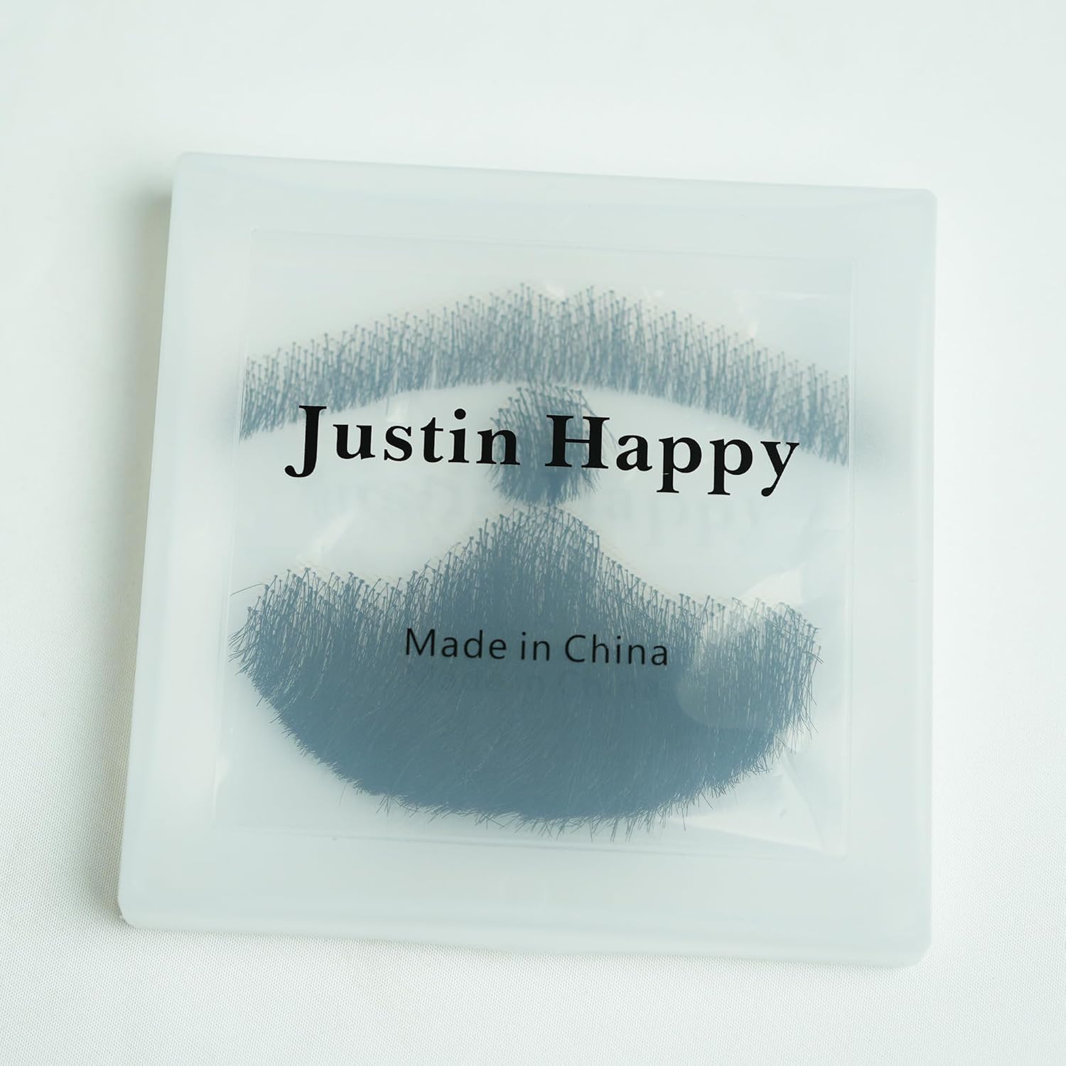 False Mustaches Human Hair Lace Based Fake Beard Brown Fake Mustache Realistic Moustache Fake Goatee Costume for Men