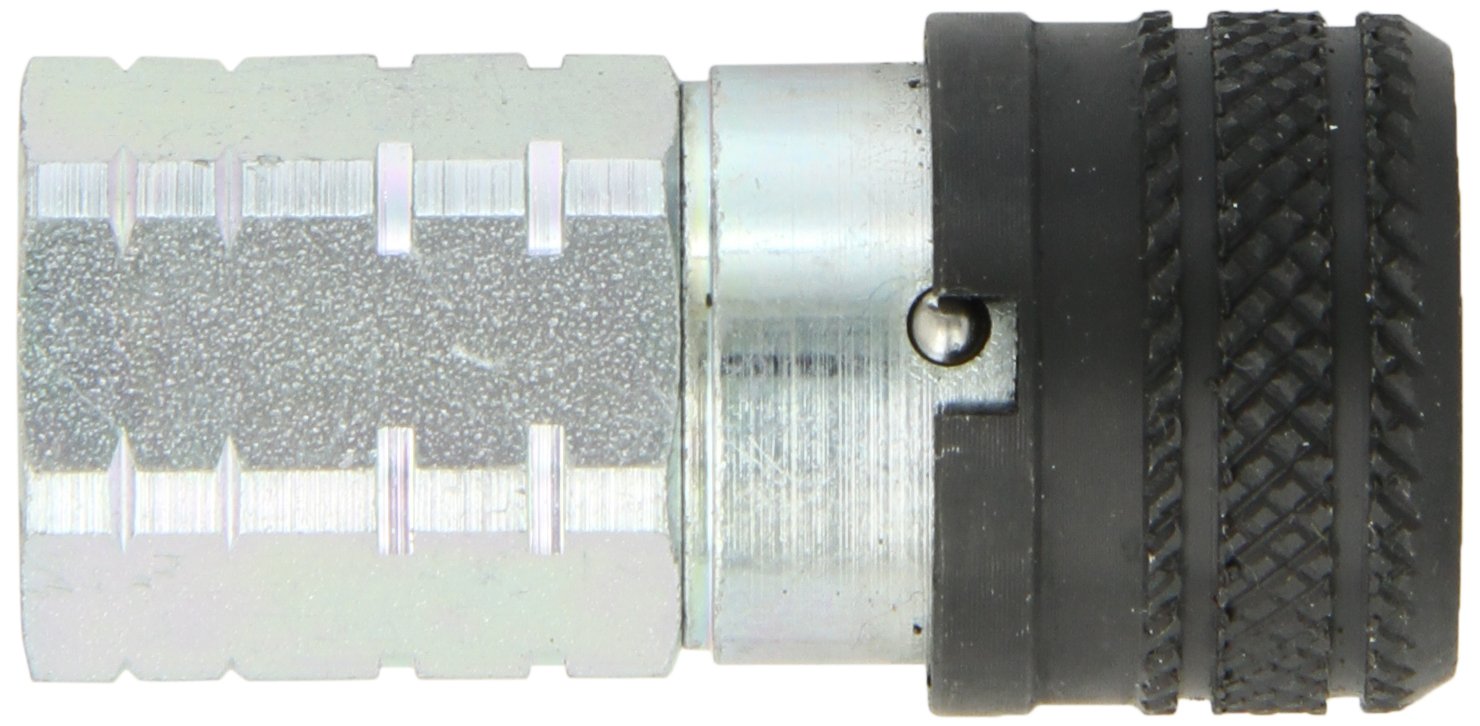 Eaton Hansen 6FFS25 Steel Hydraulic Quick Coupler, Flat Face, Female, 1/4