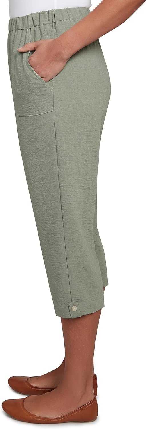 Alfred Dunner Button Tab Patch Pocket Capri - Image 4