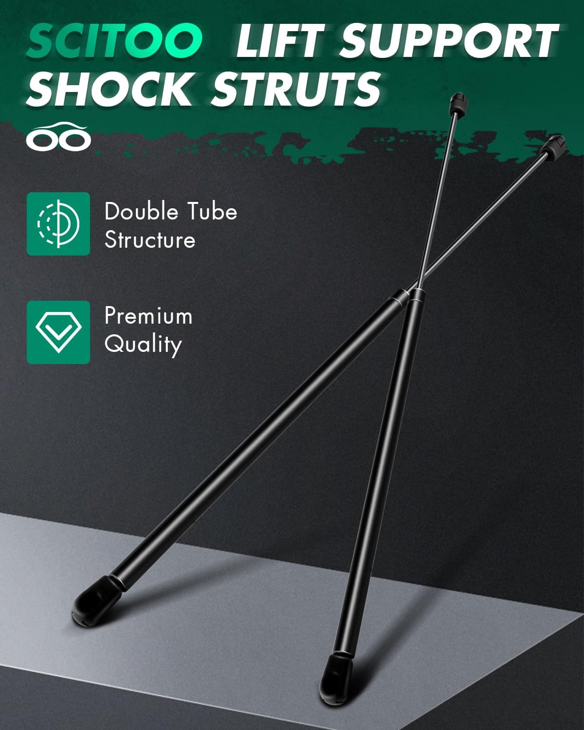 SCITOO Window Glass Struts fit for Jeep for Wrangler 2006 2007 2008 2009 2010 Rear Lift Support Shocks 6602 SG214054 22.99" 28Lbs