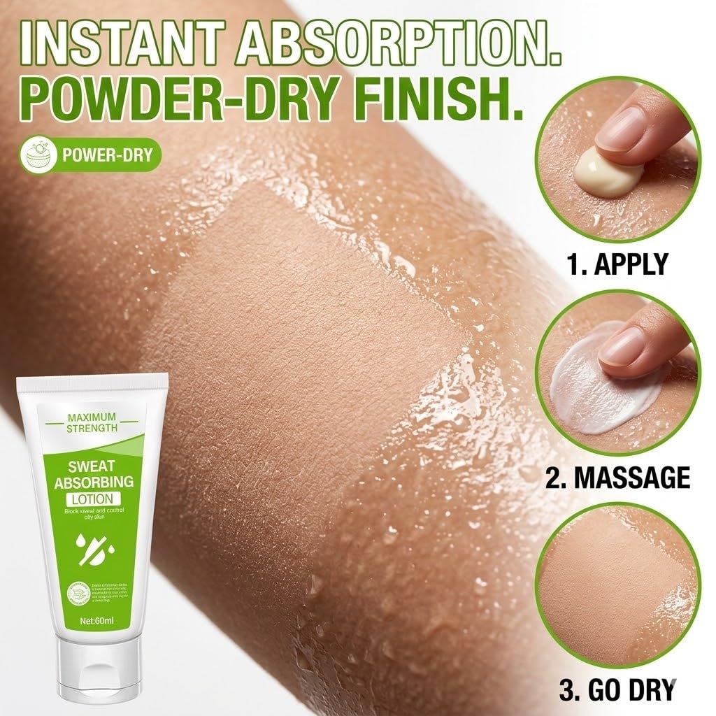 Face Antiperspirant, 2Fl.Oz Long-Lasting Sweat Block, Oily Skin Control, Forehead, Scalp, Cheeks, Armpit, Contains Natural Moisturizing Ingredients, Suitable for Men & Women