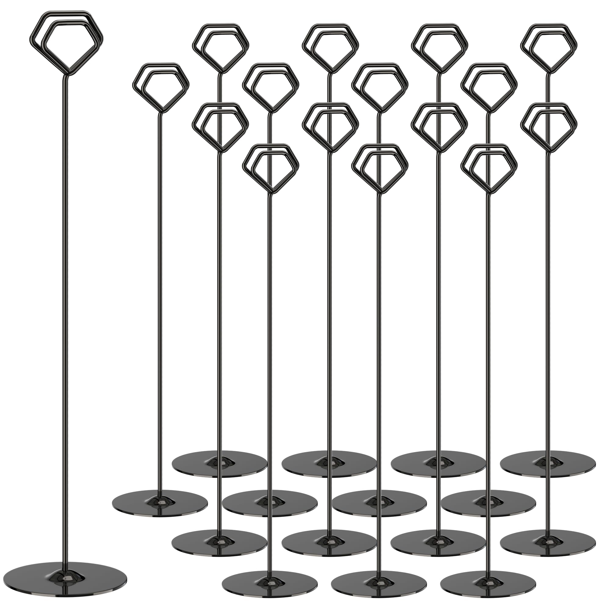 Porte-cartes de table Urban Deco en acier lot de 16 pour mariage et restaurant 30,5 cm