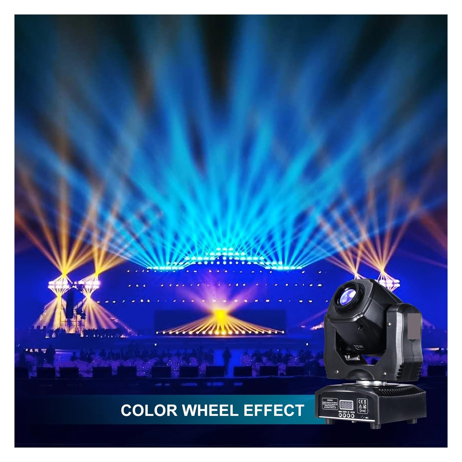 Teste Mobili, Faro da 75 W a testa e a LED Spot 65 for DJ Faretto con gobo ruota colorata Attrezzatura for discoteca(1pcs)