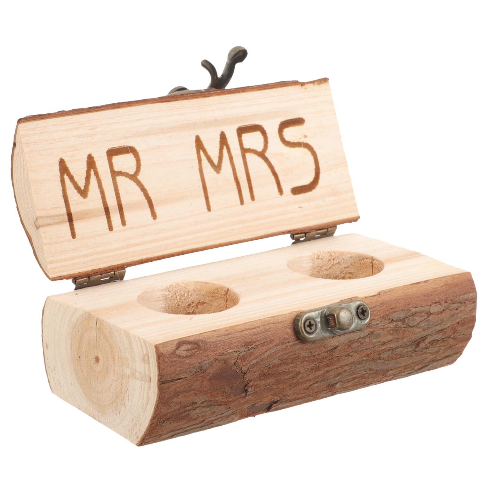minkissy 5 Pièces Boîte de bague de mariage en bois couples boîtes à alliances pour cérémonie boite bague porte-bagues cas de bague de fiançailles cas de stockage de bijoux lin