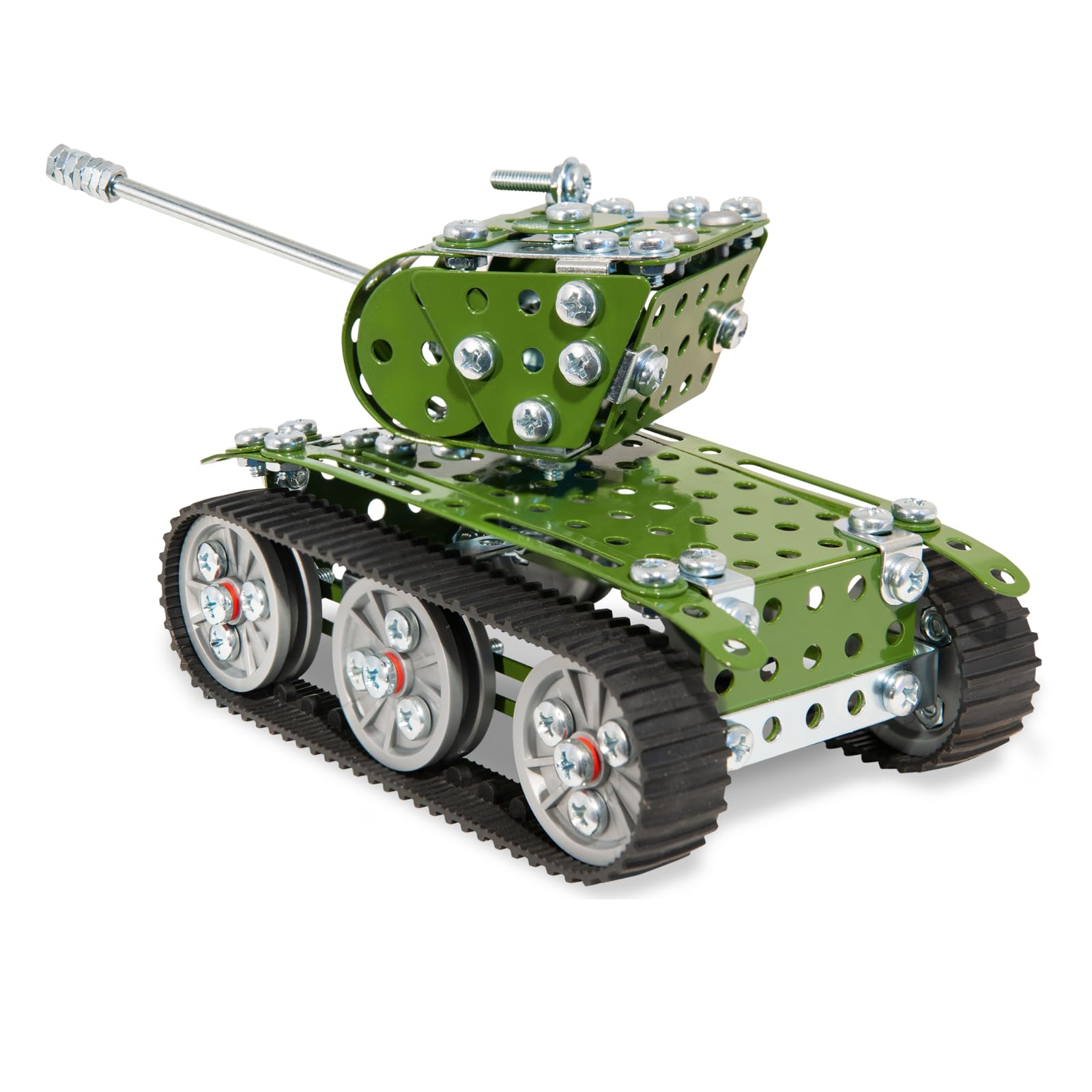 Eitech Panzer grün - Metallbaukasten 00210, armeegrün, 280 Bauteile | Stabilbaukasten, Modellbausatz Kinder, Geschenk Mädchen Junge ab 8 9 10 Jahre, Motorikspielzeug, Konstruktionsspielzeug