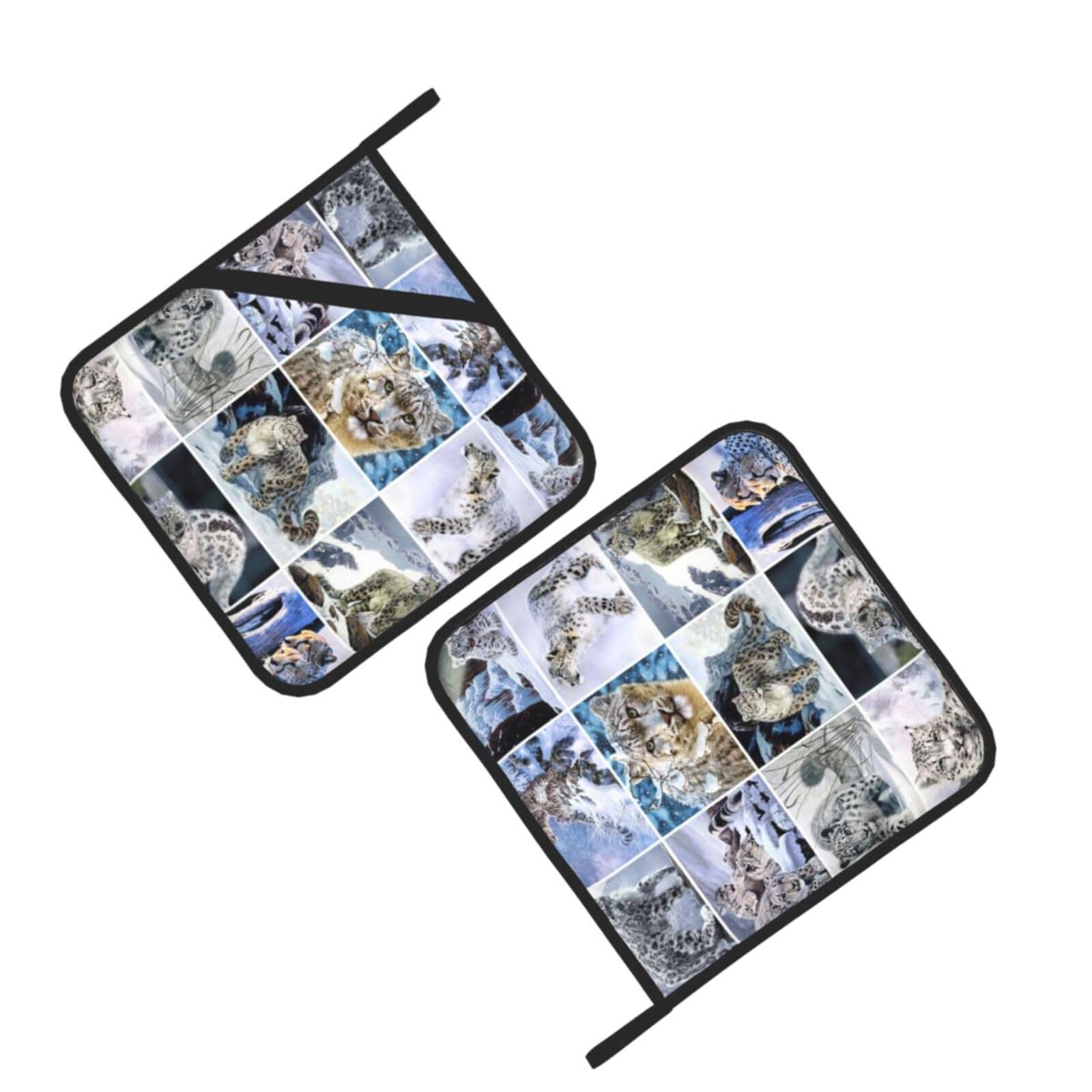Tiger pattern Printed Oven Pot Holders Set of 2 Pcs Heat Resistant Kitchen Microwave Potholders for Cooking Baking Grilling