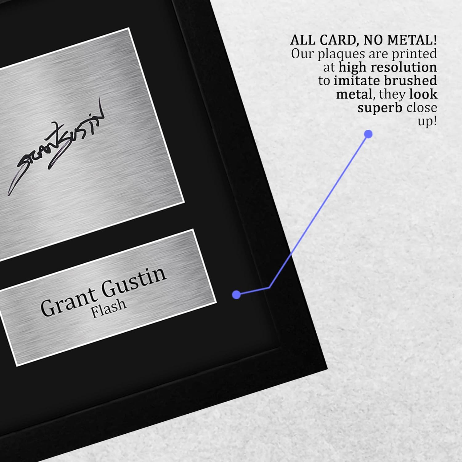 HWC Trading Grant Gustin Flash Gifts USL Framed Printed Signed Autograph Picture for TV Show Fans - US Letter Size