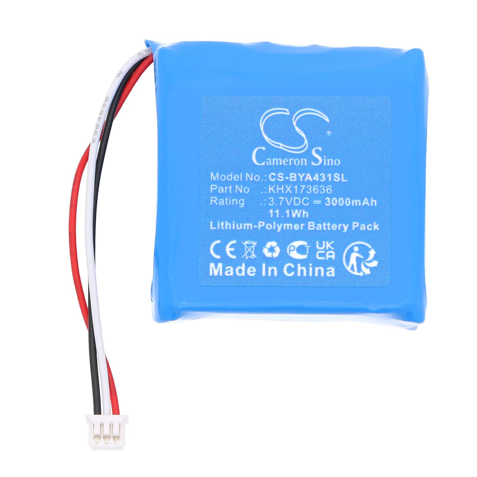 TECHTEK Batterie 3000mAh Compatible avec [Babymoov] A014429, A014431, A014433, Babyphone Yoo Go+ HD, Babyphone Yoo Roll remplace KHX173636 FBA