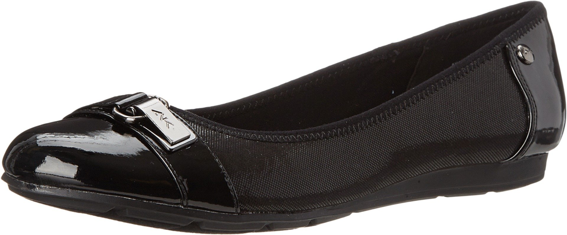 Anne Klein Women's ABLE Ballet Flat, Black, 11 B(M) US