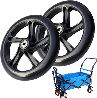 Patinete eléctrico - Neumáticos de repuesto sólidos, patines silenciosos, paquete de 2 unidades de repuesto de poliuretano resistentes al desgaste, neumáticos de carrito de 145/180/200 mm con