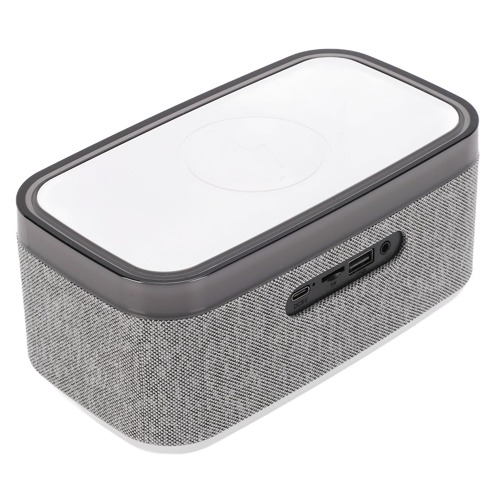 Haofy 3-in-1-Wecker mit Kabelloser Ladefunktion, Lautsprecher und White Noise Machine, Digitales LED-Nachtlicht für Nachttisch, Schreibtisch, Nachttisch