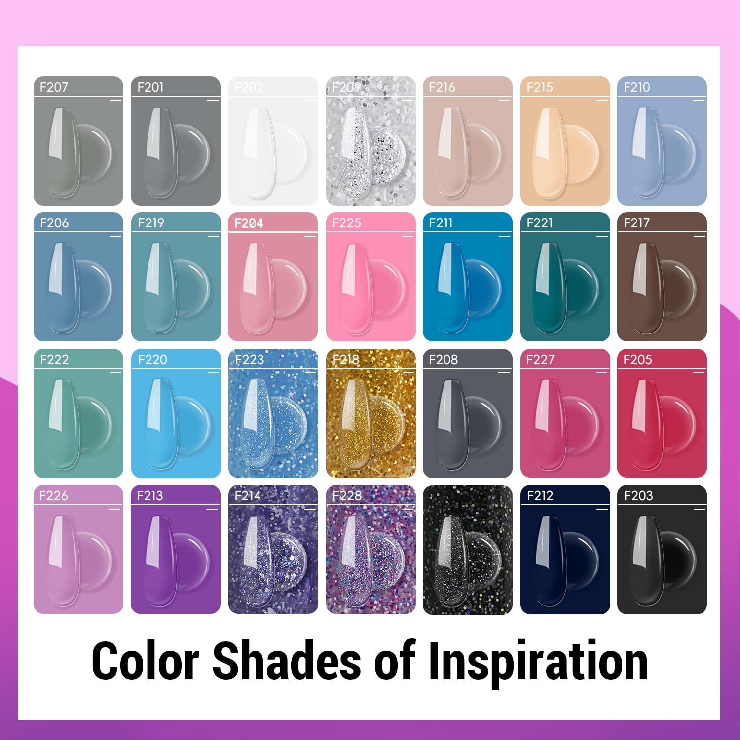 JEWHITENY Poly Nail Gel Kit for Nail Extensions and DIY Nail Art
