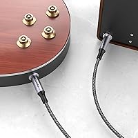 Vista 7 de MOSWAG Cable de audio TRS 1M, interconexión equilibrada de 14" a 14", trenza de nailon, compatible con guitarra eléctrica, bajo, mezcla