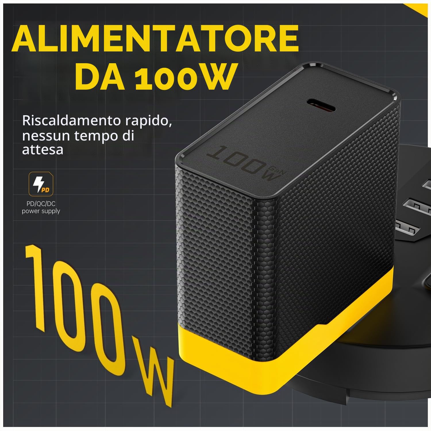 FNIRSI HS-02B - Kit di saldatura portatile con cavo, 100 W, riscaldamento in 2 secondi, 100-450 °C, 3 gruppi di temperature pre-impostate, 3 punte di saldatura 210, penna digitale per saldatura