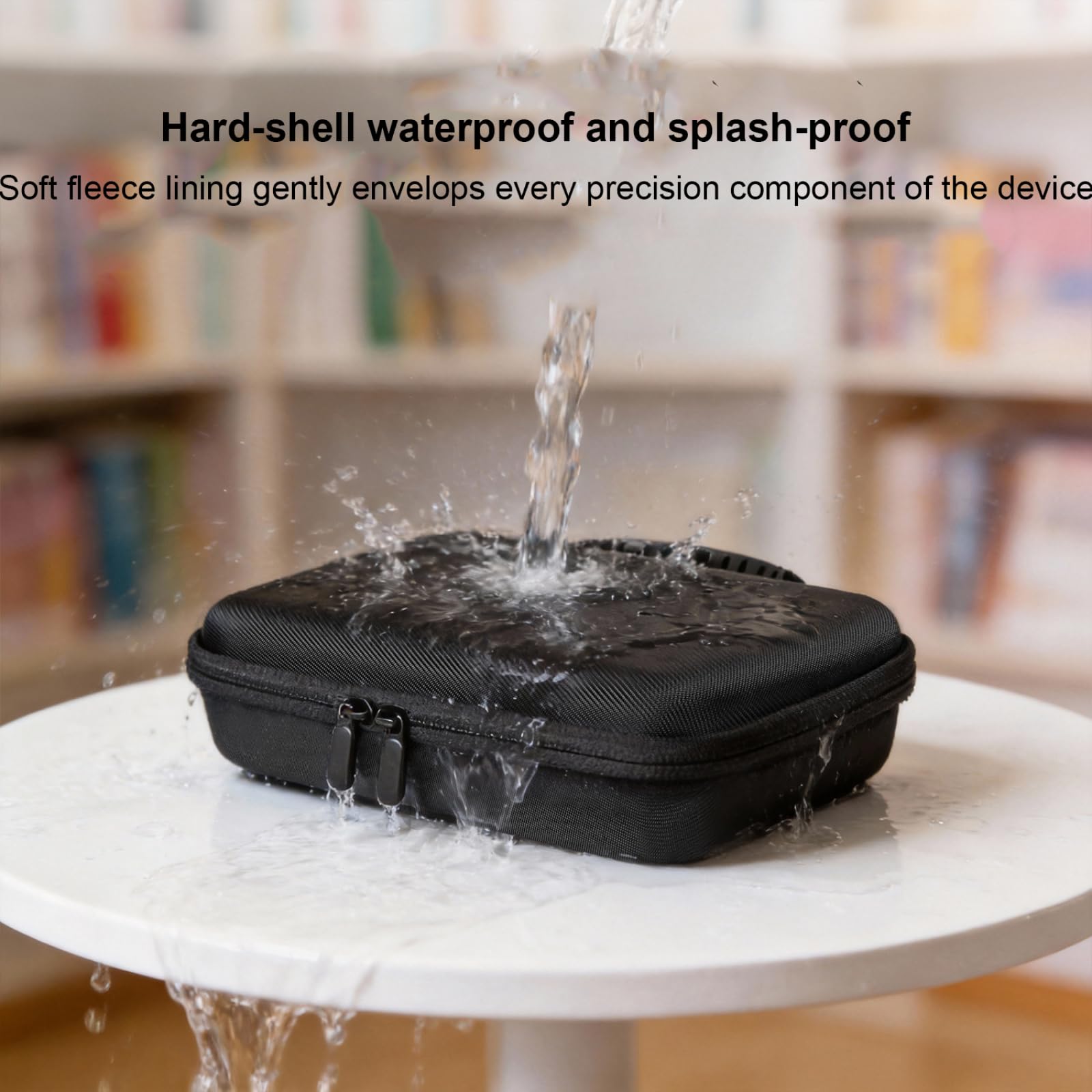 Custodia rigida per il trasporto di mini PC, borsa da viaggio in EVA resistente all'acqua con schiuma su misura e tasca per cavo, copertura protettiva per computer portatile e accessori