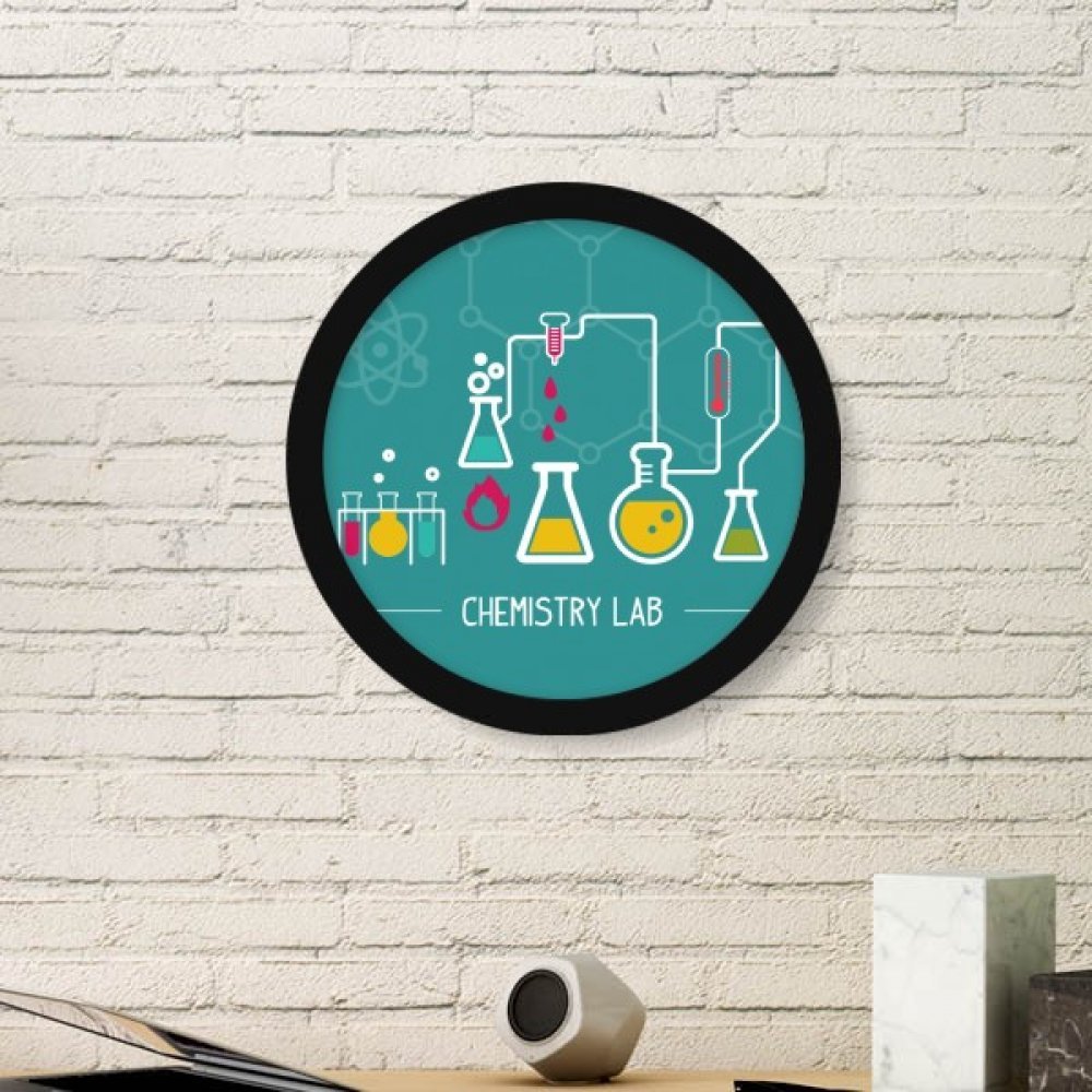 Cadre photo chimie en bois noir rond pour décoration de maison DIYthinker