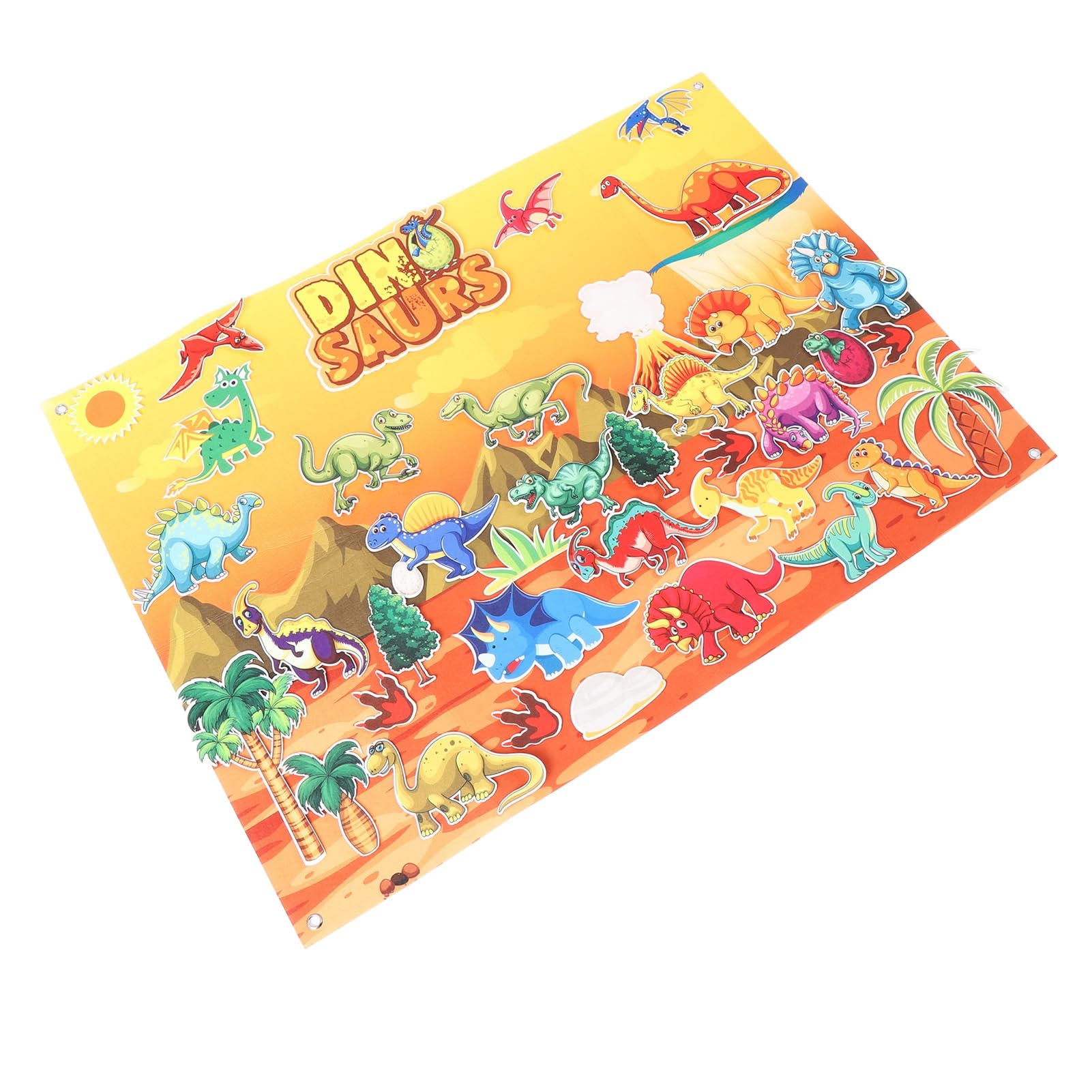 Ymiko Dinosaur Felt Board Set Interactive Learning Play Kit Wall Hanging Gift for Preschool Children