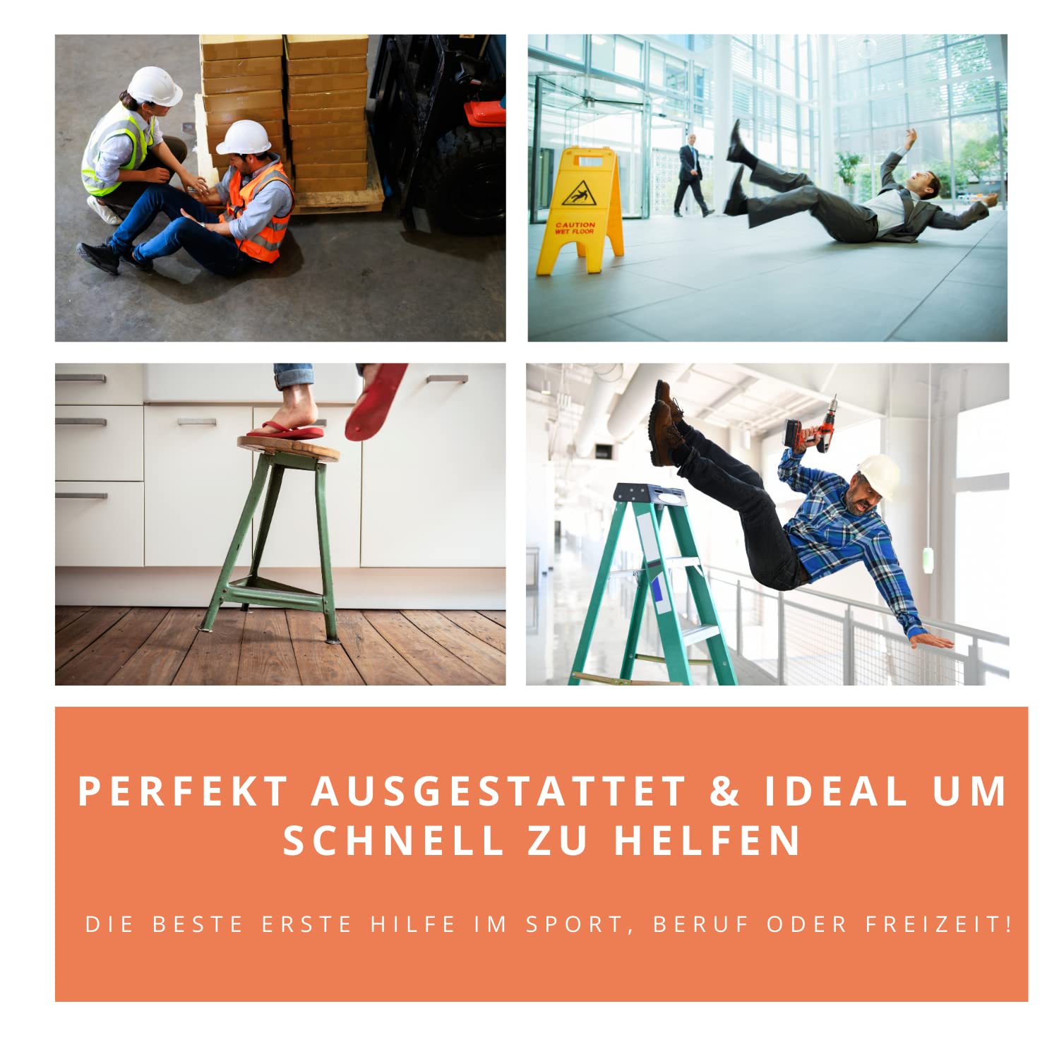 Nachfüllset DIN 13169:2021 für Erste-Hilfe Koffer & Verbandkaste, für Verbands-Kasten & Medizinschrank gemäß ASR, HierBeiDir