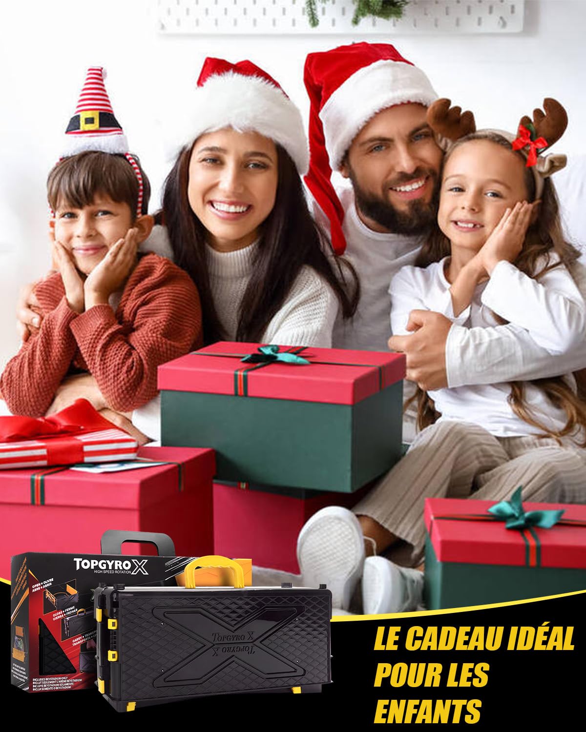 Arène Pliable X avec Poignée, Stade de Combat Jaune Compatible avec X Gyro Tops & Lanceurs. Jouet de Voyage pour Enfants dès 6 Ans