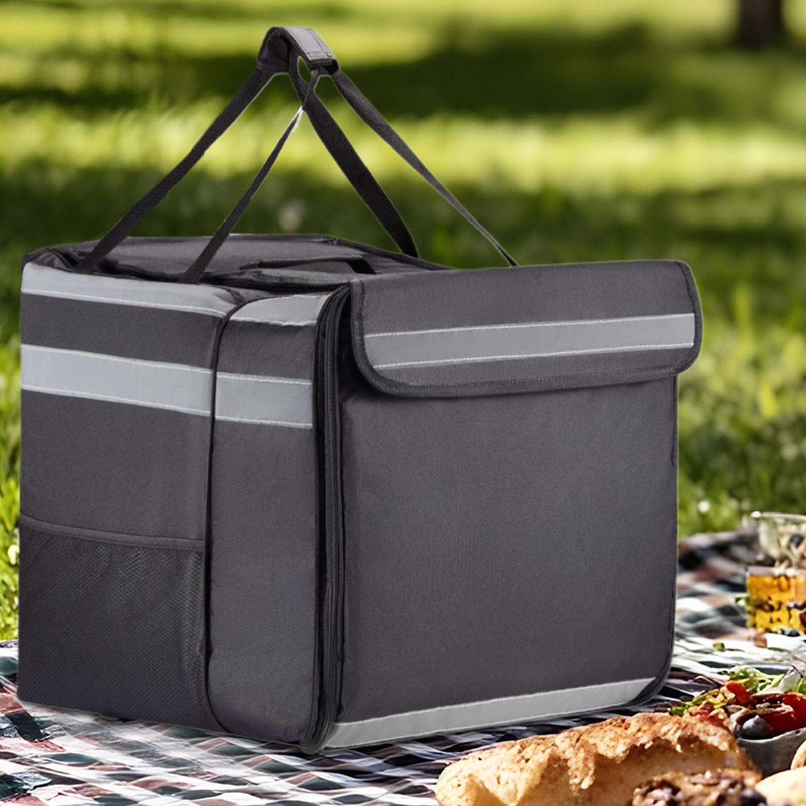Bolsa de Pizza | Mochila expandible para Llevar para Entrega de Pizza, Almacenamiento de Aislamiento Resistente para restaurantes, Senderismo | Transportista de alimentos de servicio pesado térmico reutilizable para restaurantes, picnic, acamp