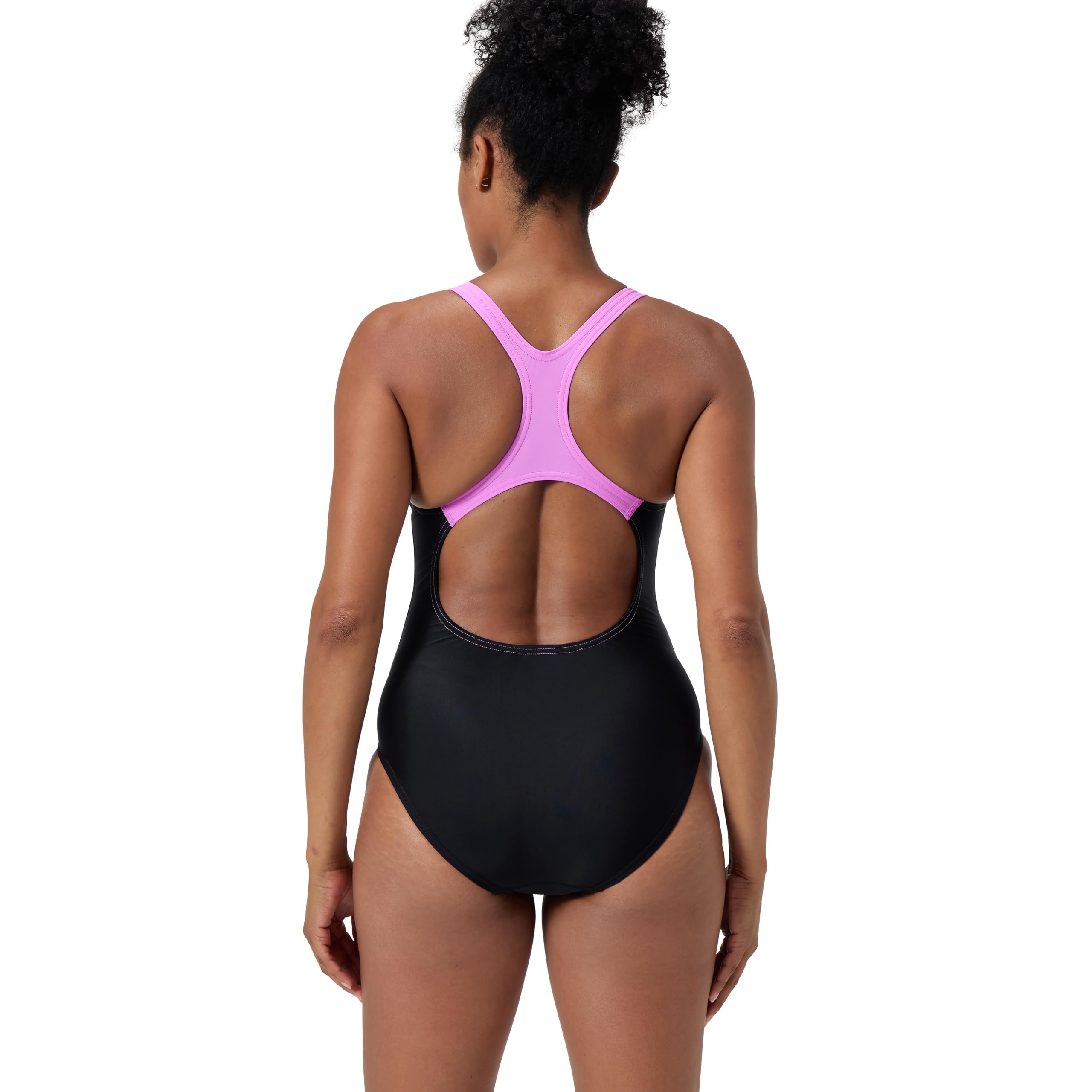 Speedo Damski strój kąpielowy Hyperboom Splice Racerback Kostium kąpielowy Neon Violet Rozmiar 86 cm Około UK 11
