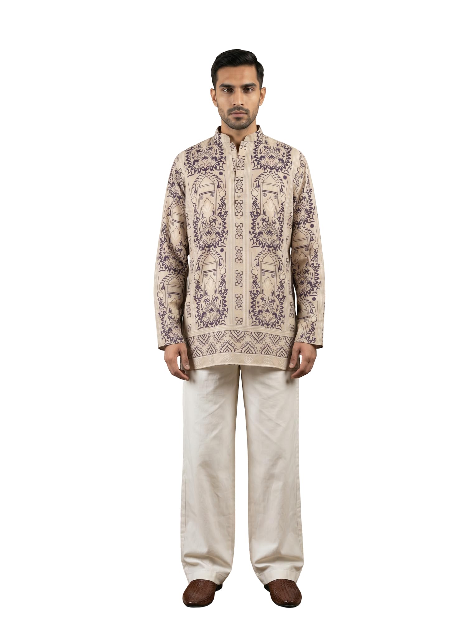 jompers Cotton Blend Ethnic Printed Kurta with Korean Pants-picture-32