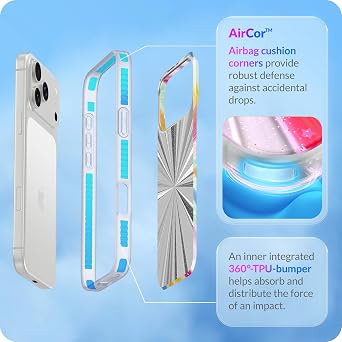 LONLI Hue for iPhone 17 Pro Case - Magic Cosmic Portal Shockproof Phone Cover - [Shock-Absorbent Bumper] - Cute, Unique and Eye-Catchy