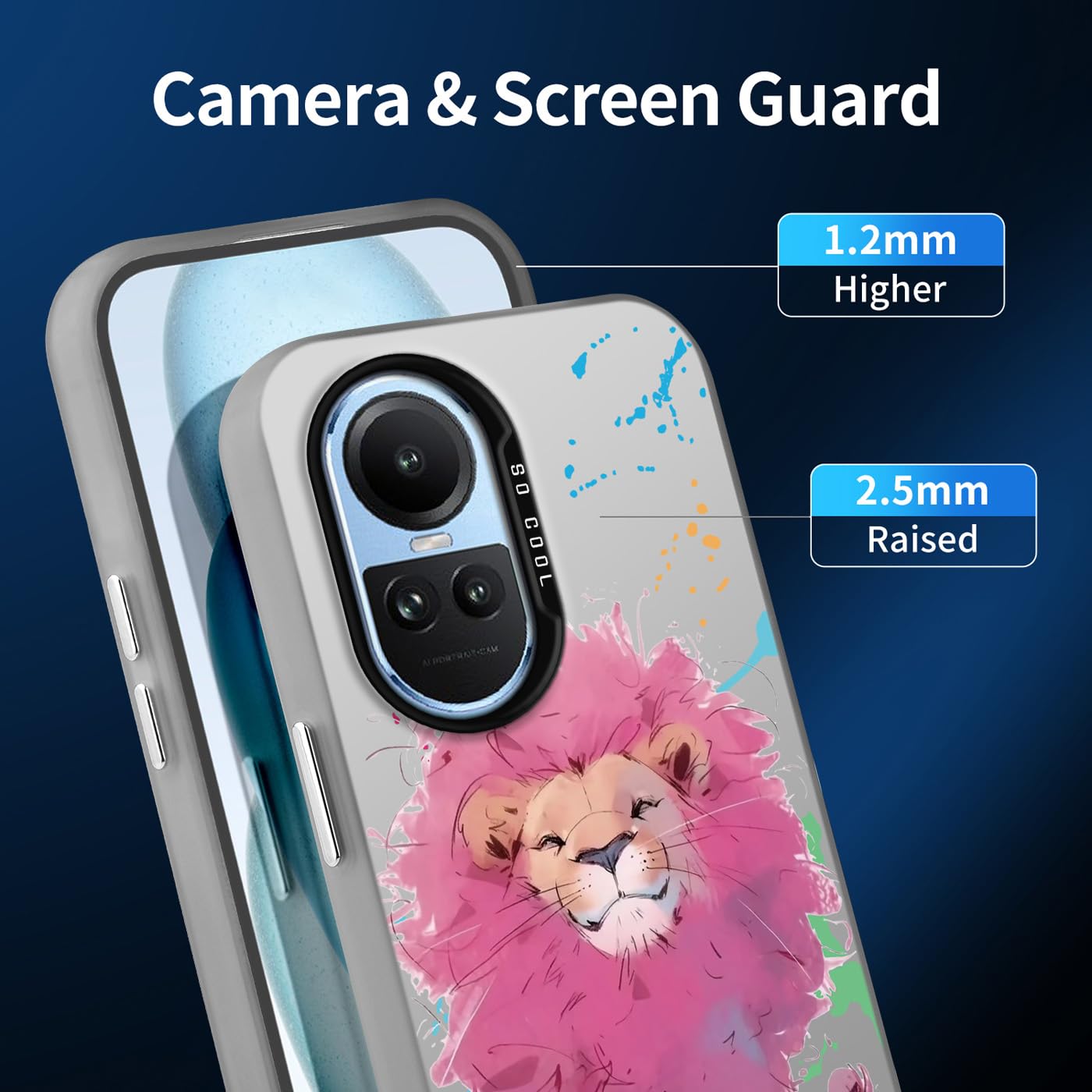YUXING Cover In Silicone Per Oppo Reno 10 Pro 5G / Reno 10 5G - Modello Floreale Bianco - 2