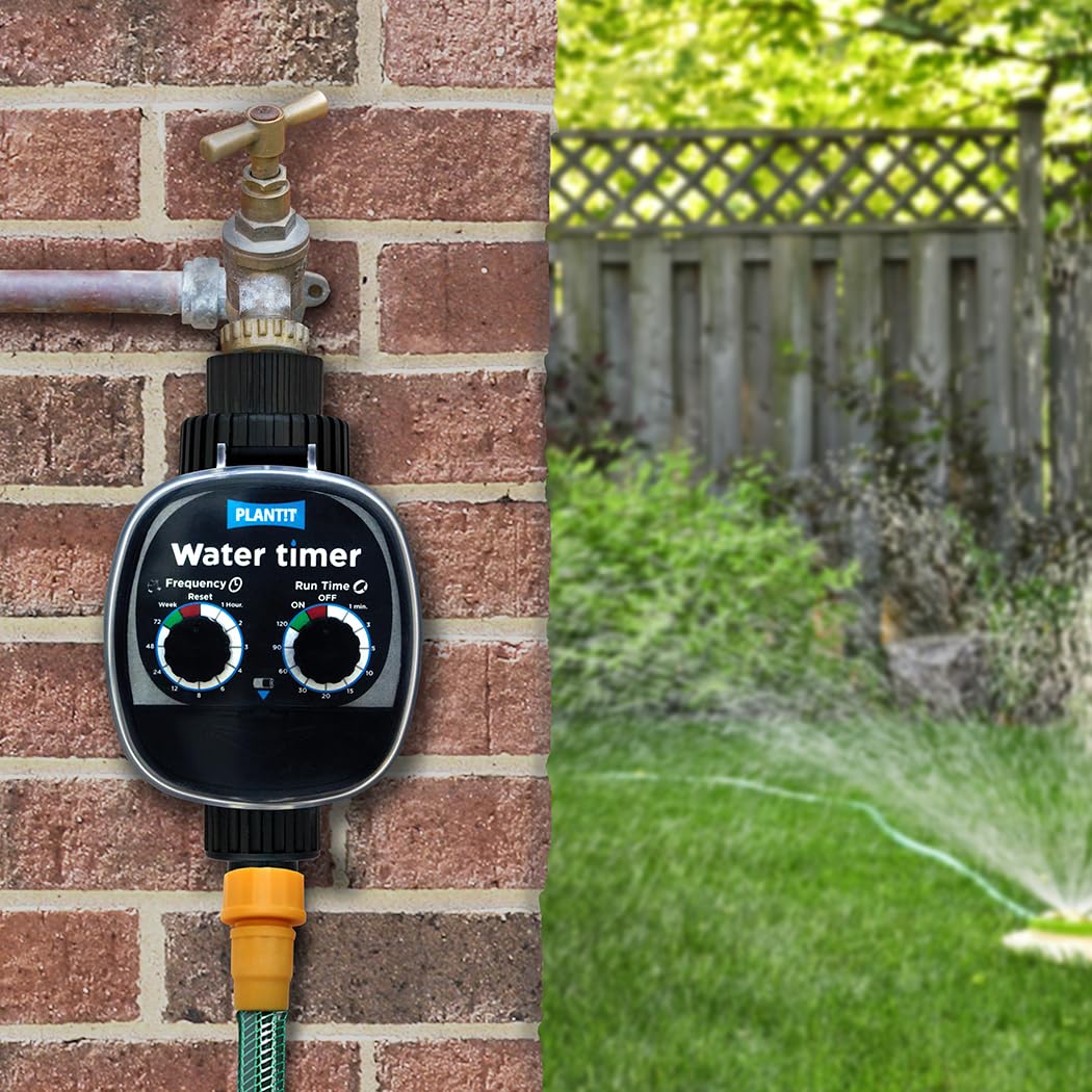 PLANT IT Minuterie d'arrosage - Comprend un filtre en ligne et diverses options de connexion - Fonctionne avec l'alimentation par gravité et la pression du réseau d'eau