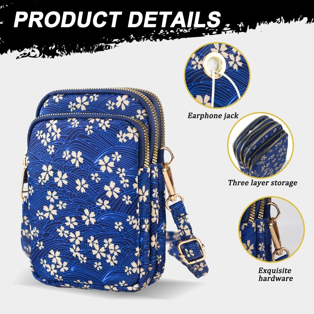 JANKS Small Crossbody Bag for Women Mini Cell Phone Bag Travel Pouch Wallet Purses Adjustable Over Shoulder Strap - Image 5