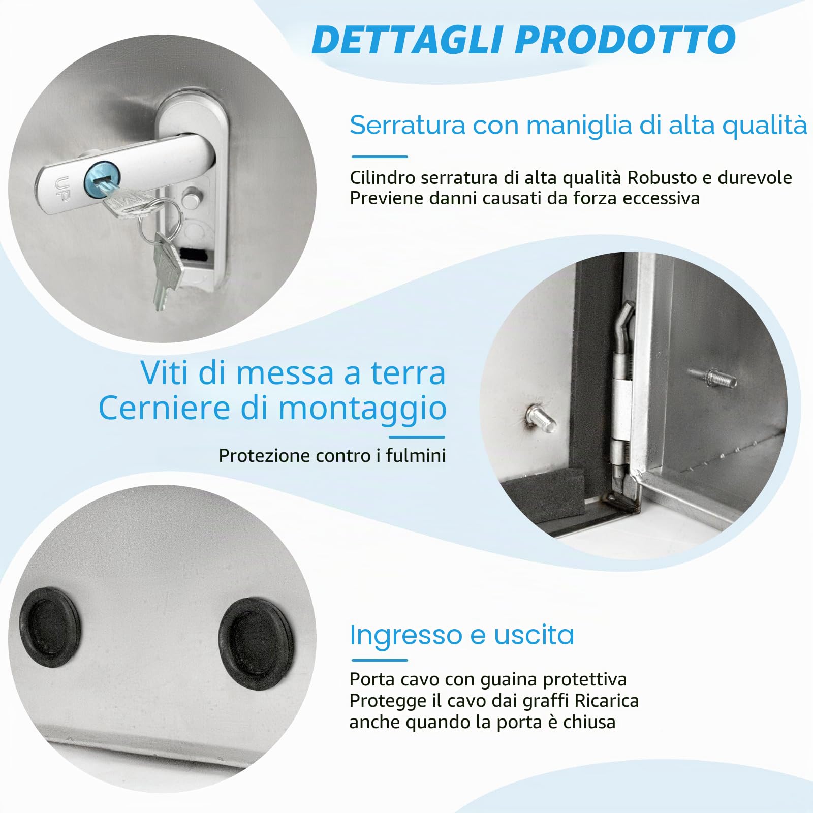 Scatola Elettrica da Esterno, 30X25X14CM, Impermeabile | Electrical Housing in Acciaio Inossidabile, Cassetta Elettrica Esterna con Serratura, Scatola di Distribuzione Elettrica