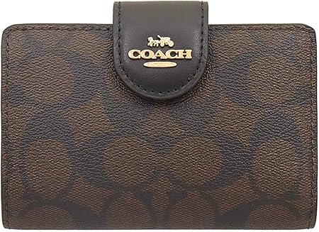 COACH コーチ　2つ折り財布　レザー　ブラック×ブラウン　I823 コーチ COACH 二つ折り財布 （ブラック） -waja bazar - 海外