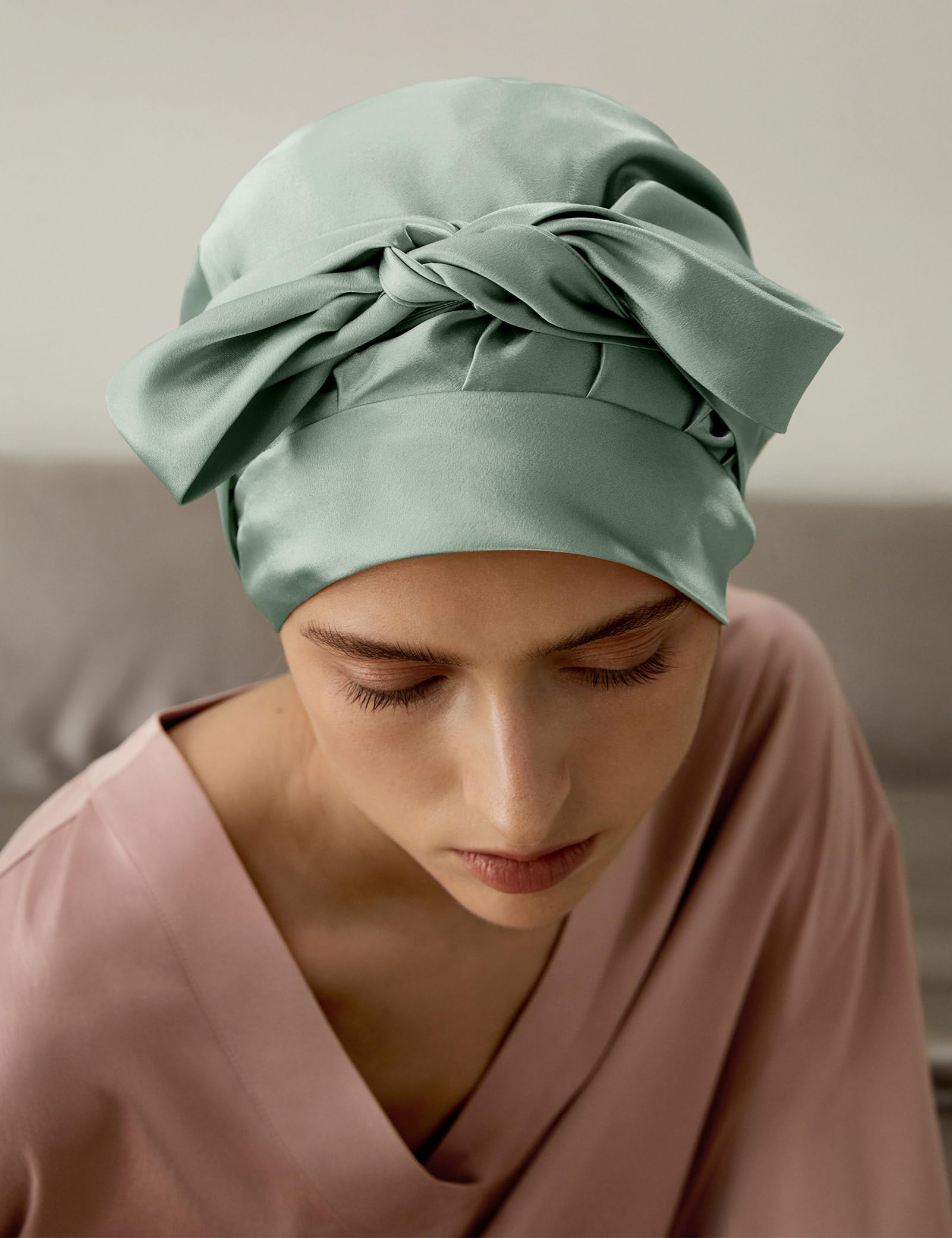 LilySilk Damen 100% Reine Maulbeerseide Seidenmütze zum Schlafen