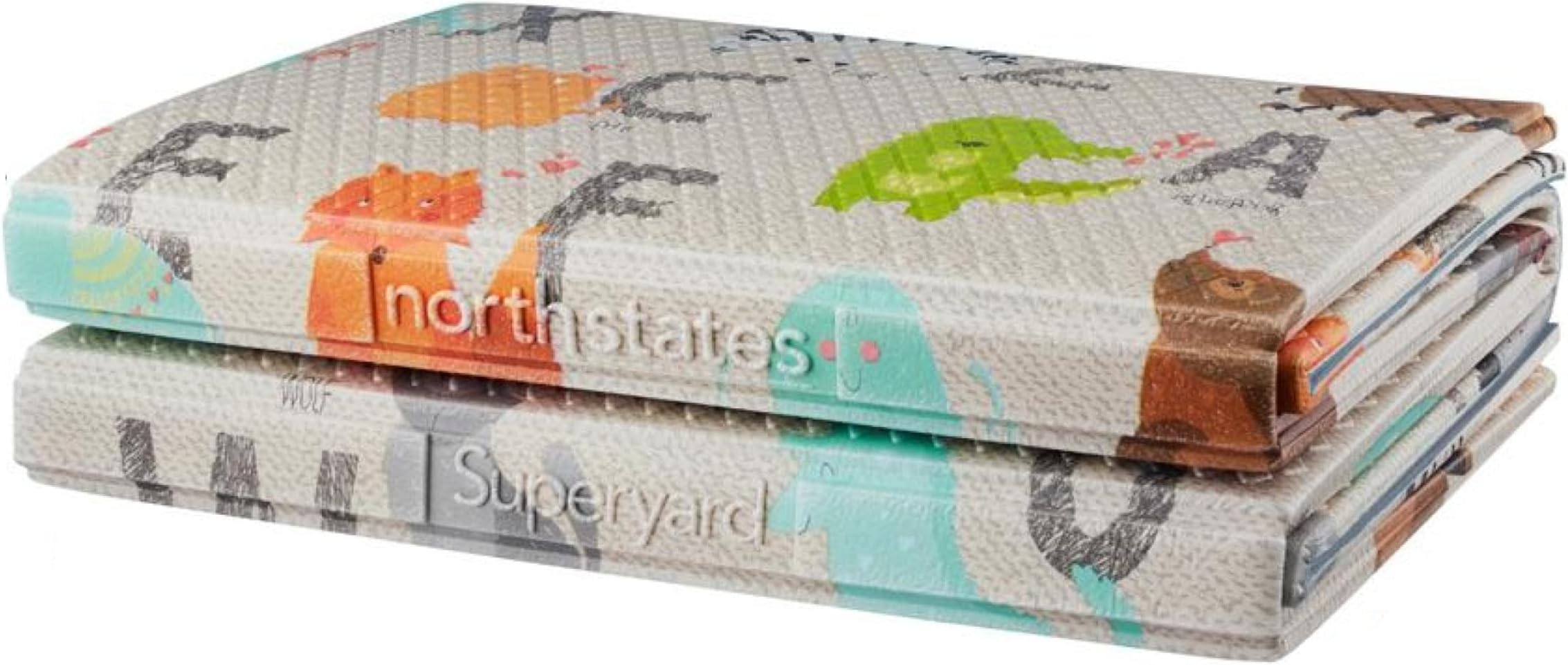 Toddleroo by North States Superyard North States Folding Abc Play Mat (71 X 71 Inches, Multicolour),1 Count