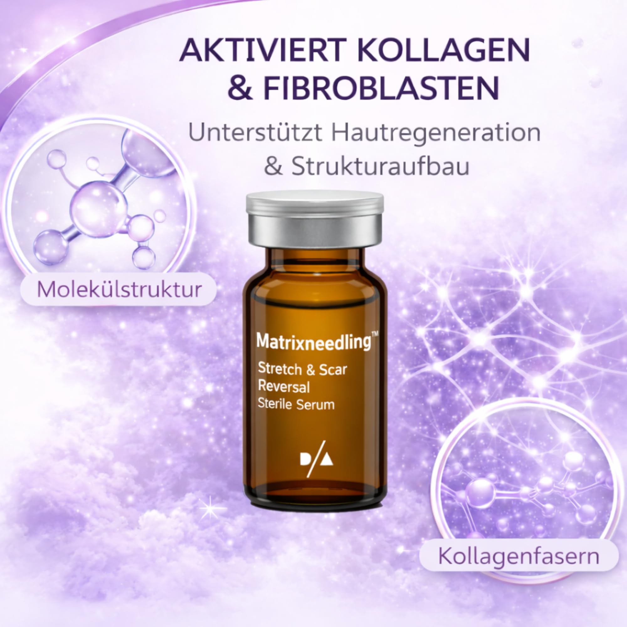 Matrixneedling™ Stretch & Scar Reversal – Microneedling Serum gegen Narben & Dehnungsstreifen – Aknenarben Serum & Kollagen Booster – Dermapen & Dermaroller Narbenbehandlung für glattere Hautstruktur