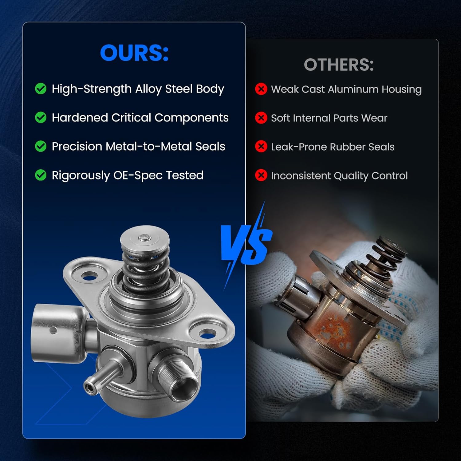 HM10139 High Pressure Fuel Pump Compatible with INFINITI 2017-2019 QX30, Compatible with Mercedes-Benz 2014-2019 CLA250, 2015-2020 GLA250
